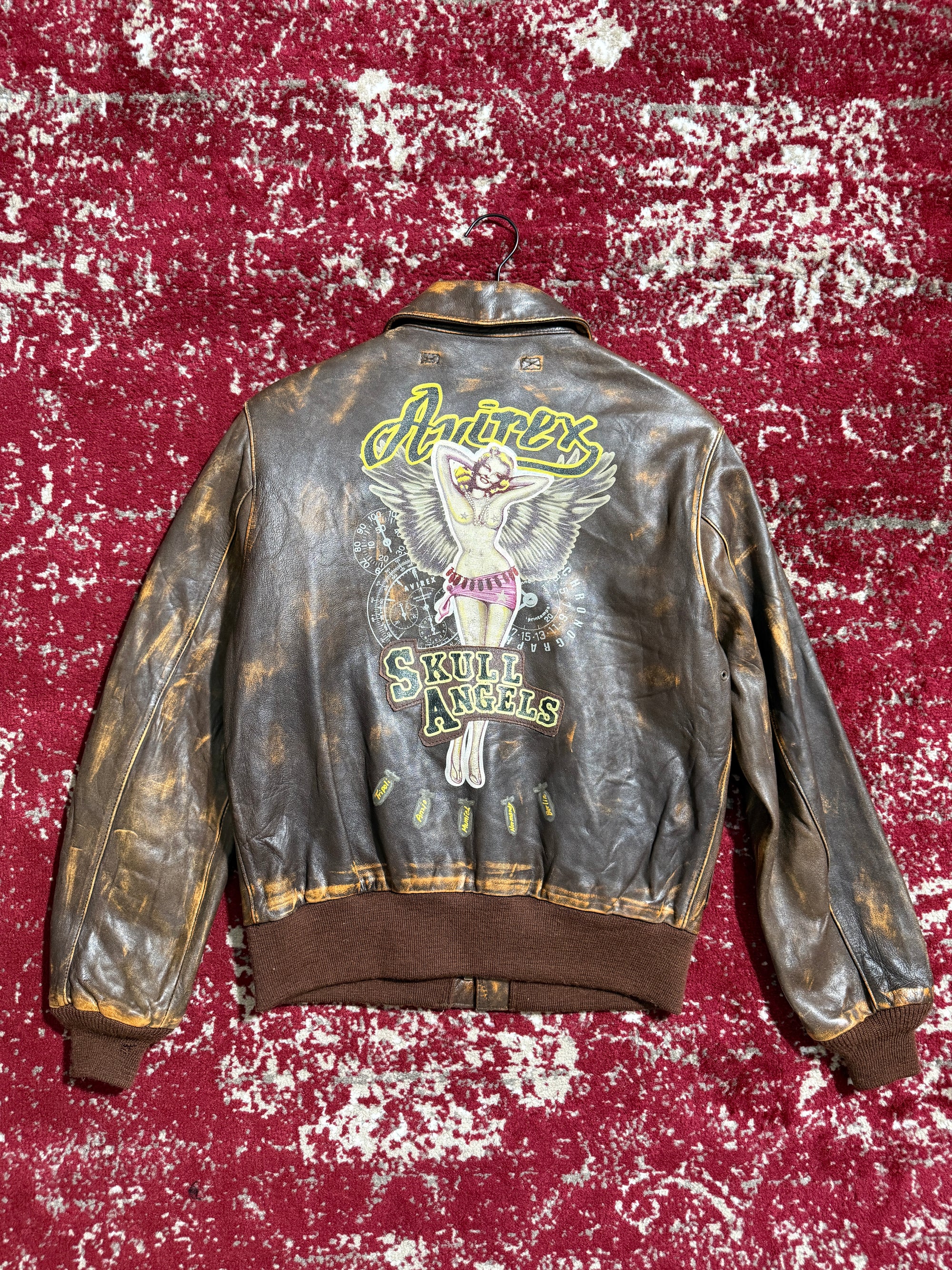 Avirex "Skull Angels" Type A2 Leather Bomber Jacket