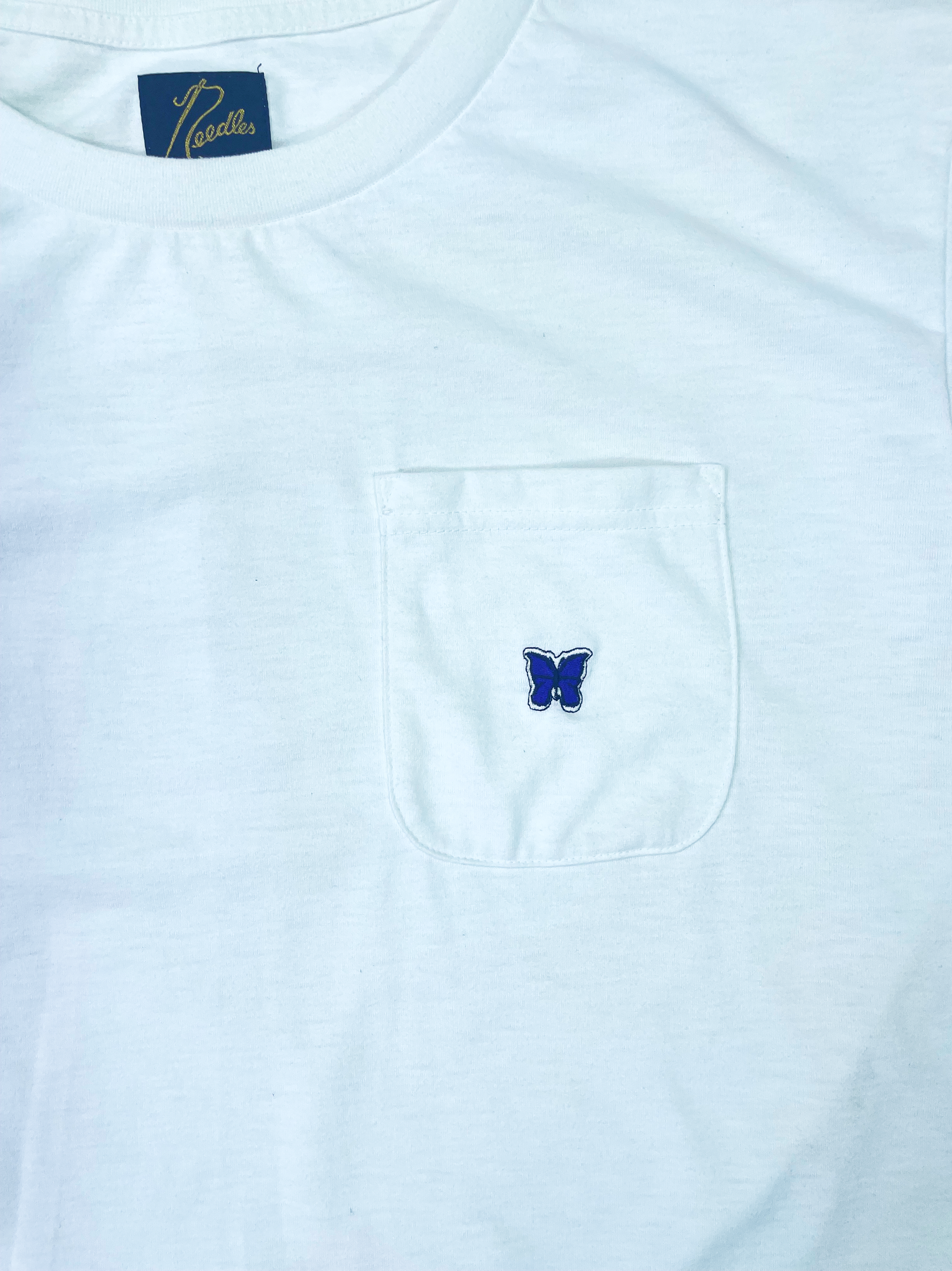 Needles Butterfly Logo White Tee