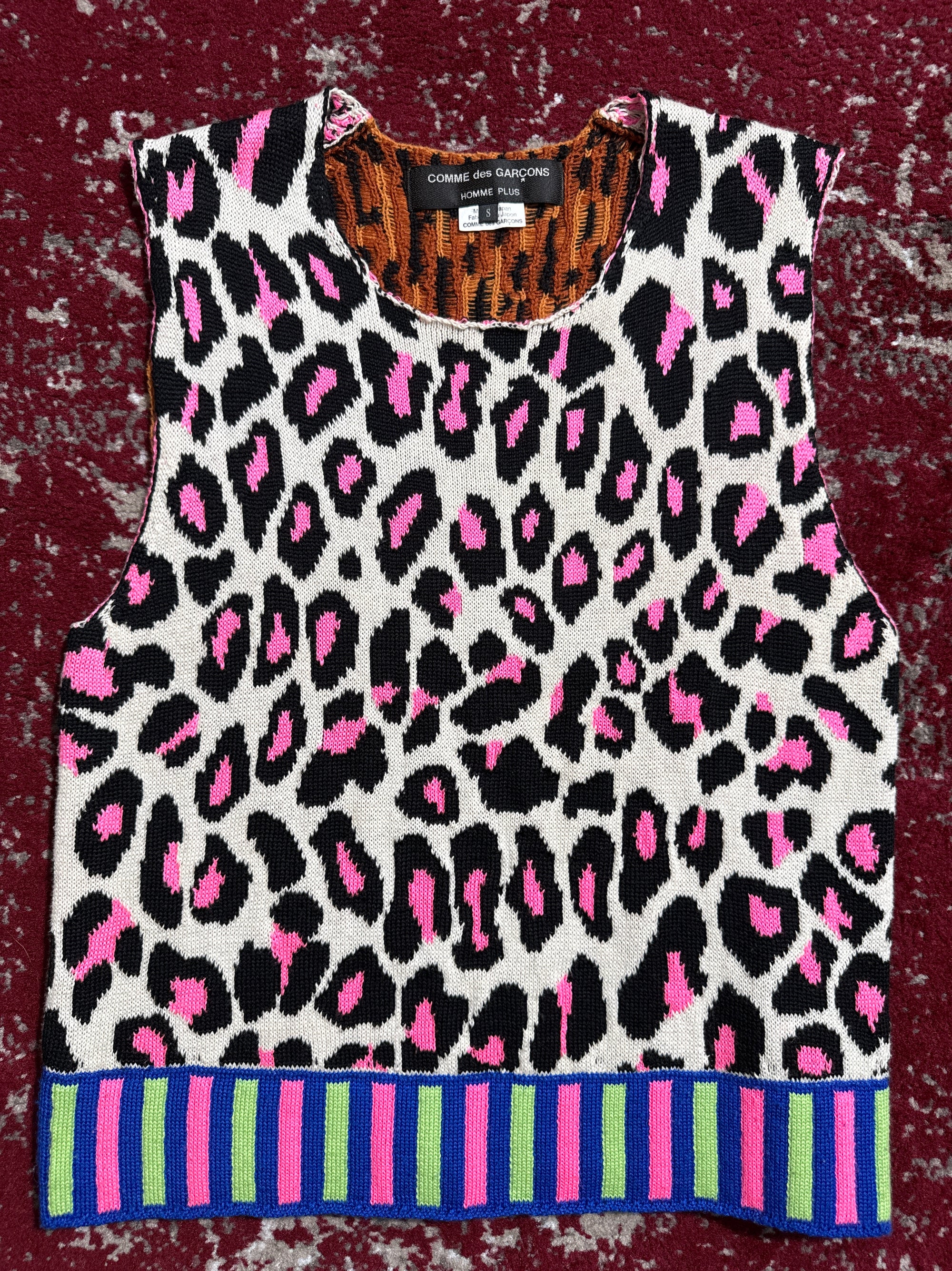 Comme Des Garçons Homme Plus SS18 Leopard Print Vest