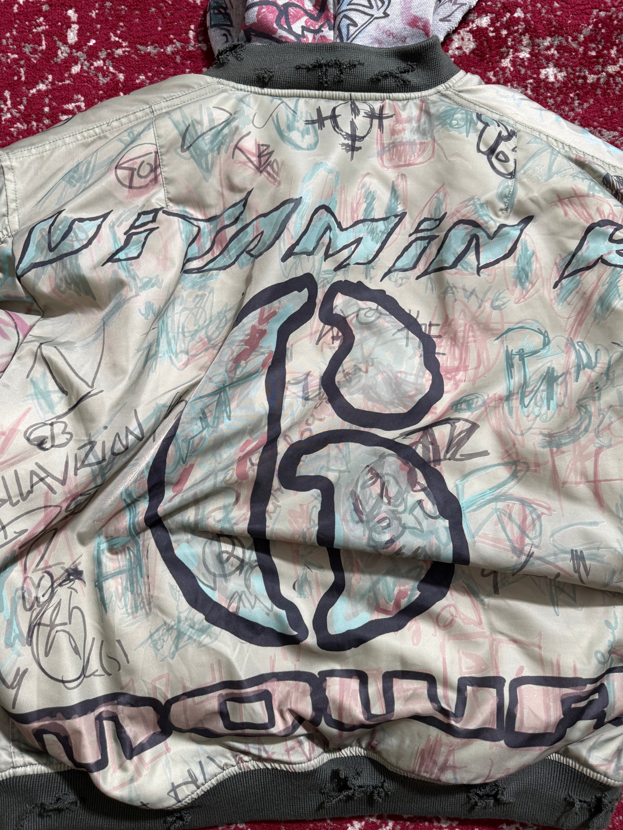 Mowalola Hooded Graffiti Bomber