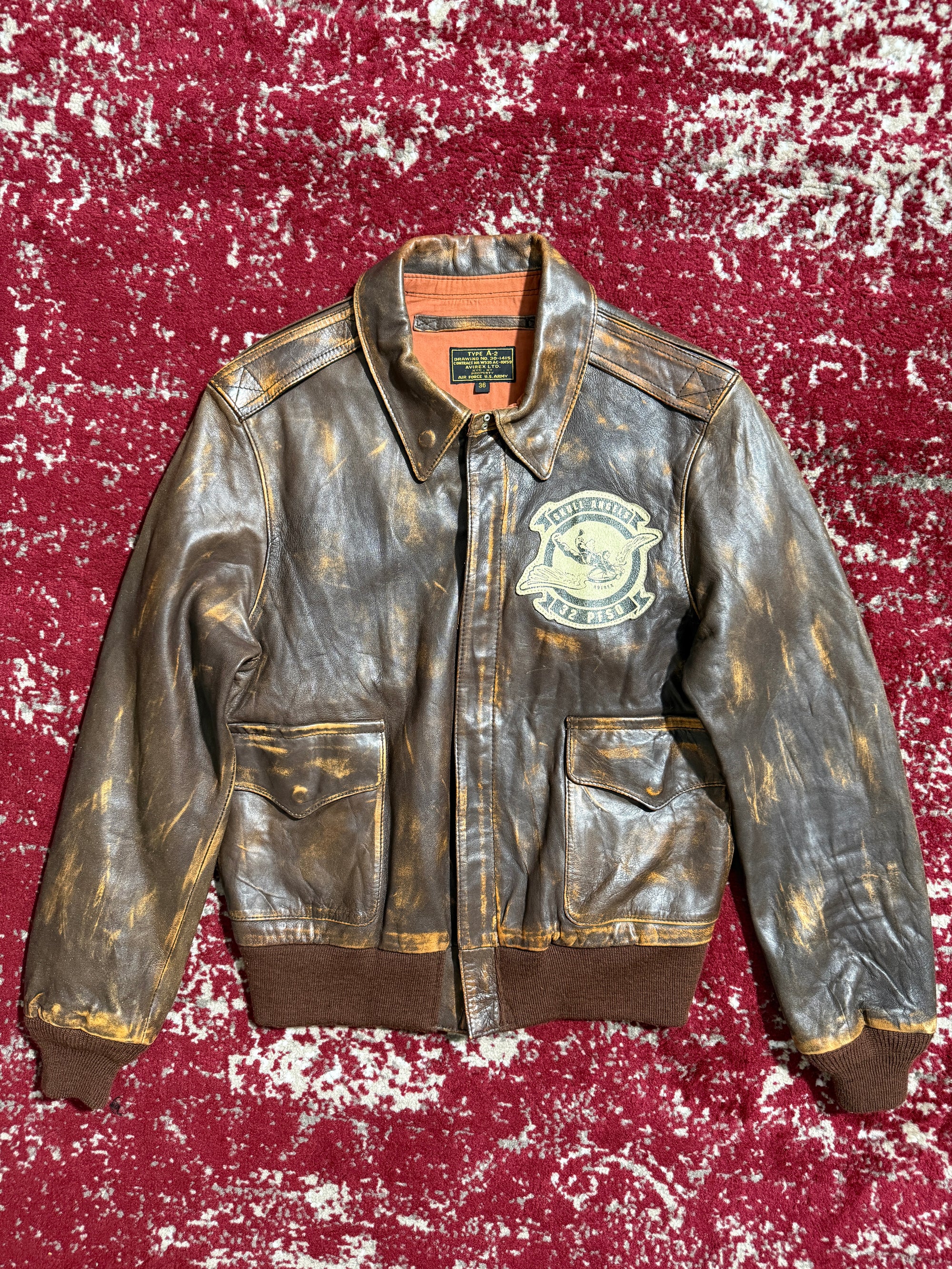 Avirex "Skull Angels" Type A2 Leather Bomber Jacket