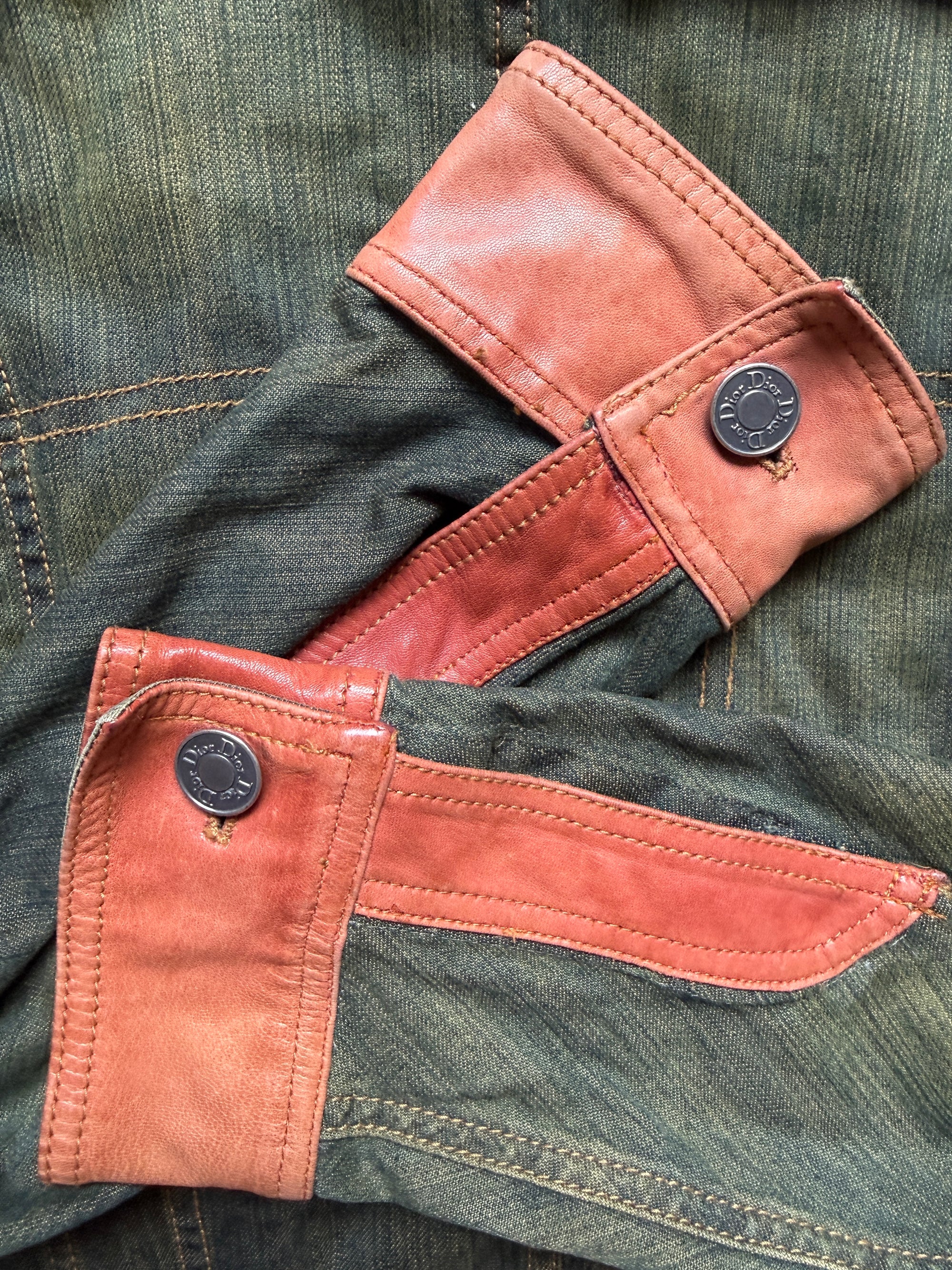 Christian Dior SS06 Denim &amp; Leather Jacket