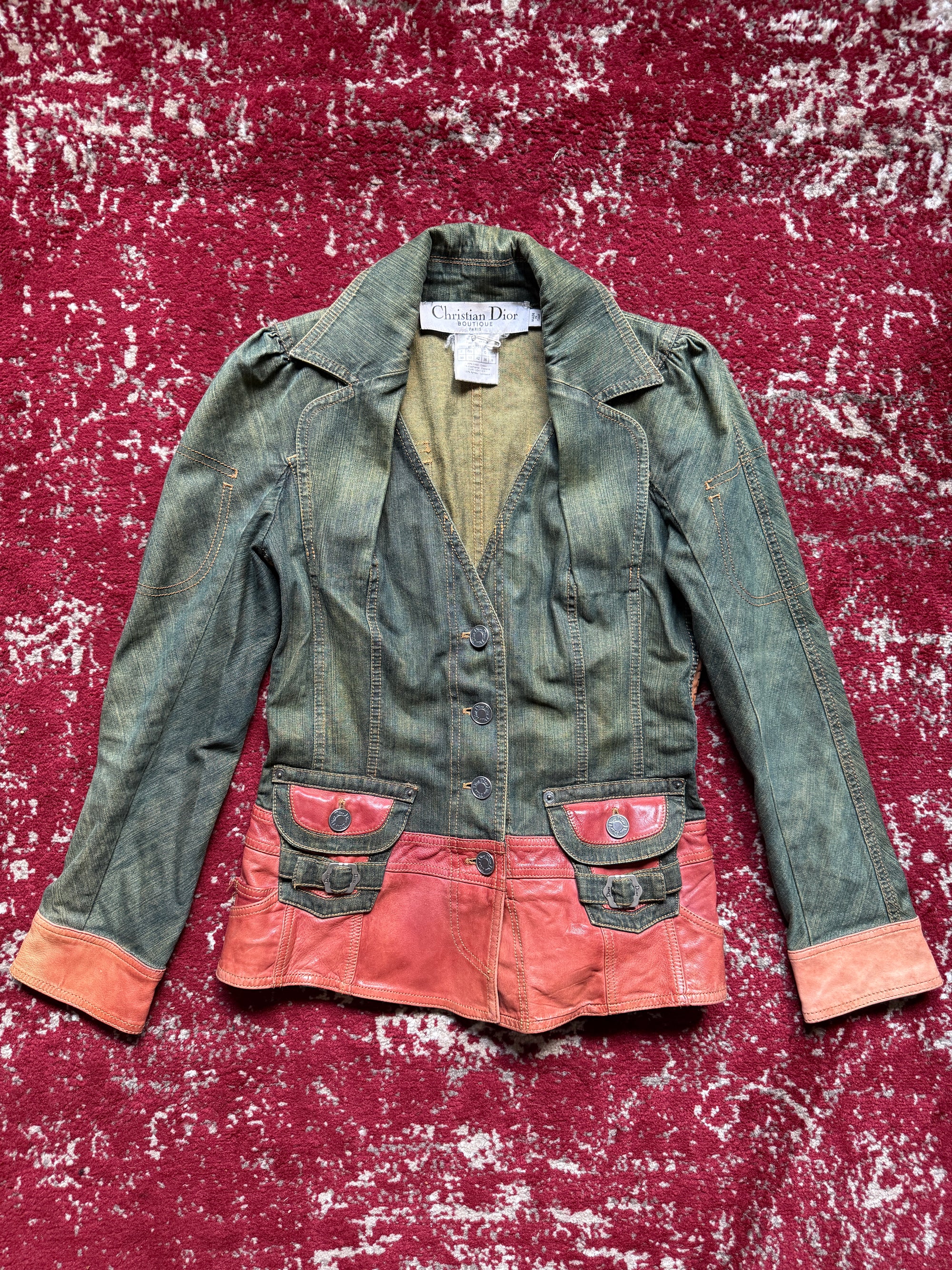 Christian Dior SS06 Denim &amp; Leather Jacket