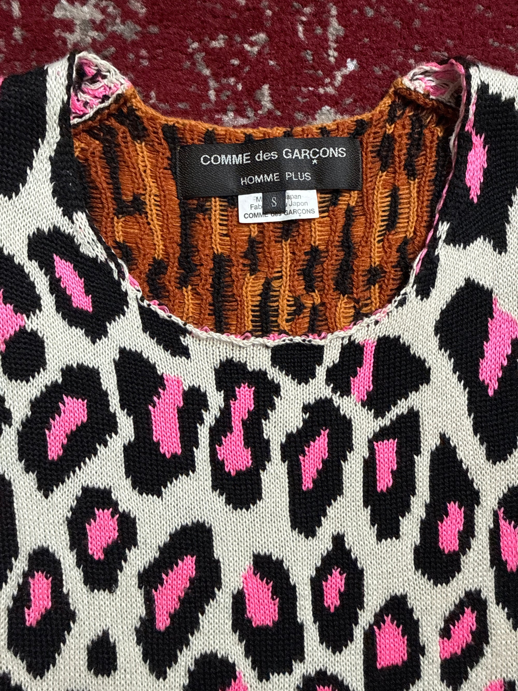 Comme Des Garçons Homme Plus SS18 Leopard Print Vest
