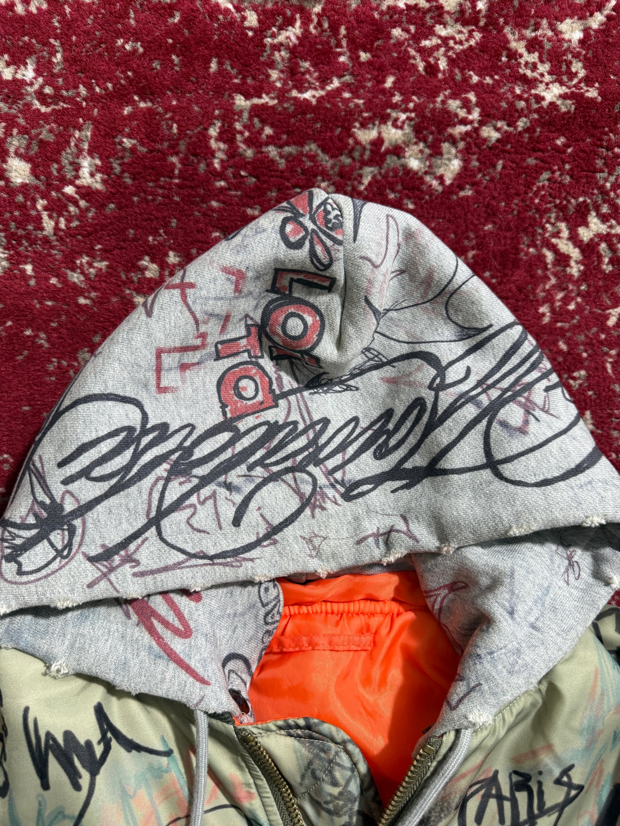 Mowalola Hooded Graffiti Bomber