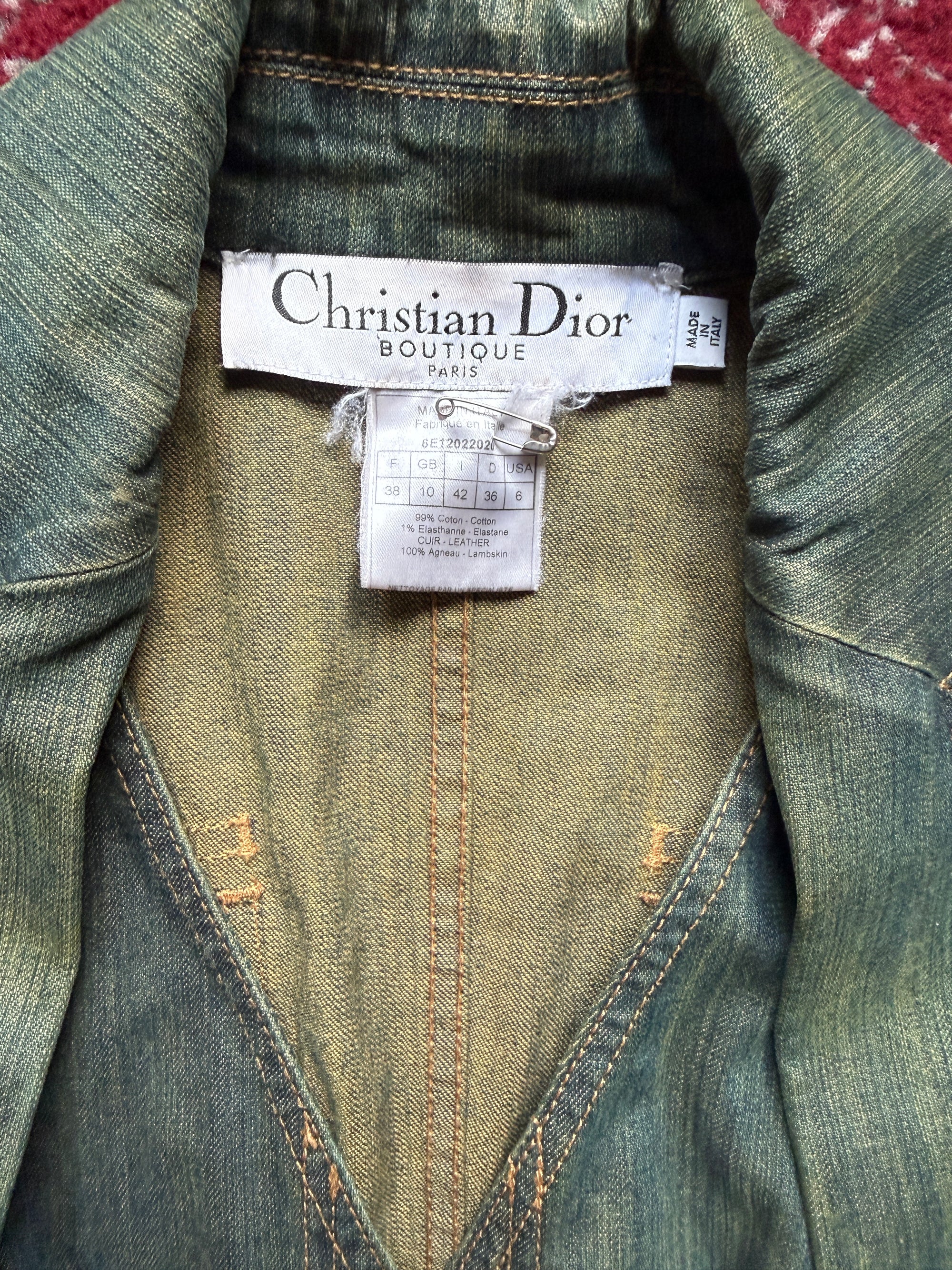 Christian Dior SS06 Denim &amp; Leather Jacket